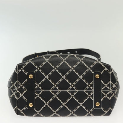 Burberry Belt Tote Perforated Leather, BLACK, LEATHER, Tote bag