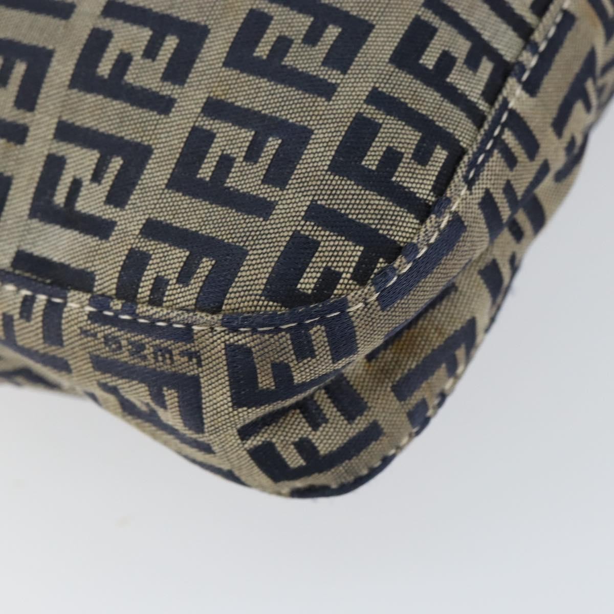 Fendi Vintage Hobo Zucchino Canvas, NAVY, CANVAS, Shoulder bag