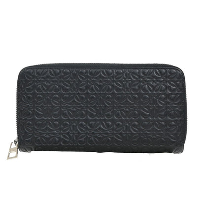 Loewe Anagram Wallet Leather, BLACK, LEATHER, Wallets