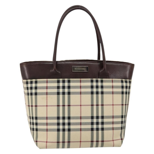 Burberry Nova Check Handbag Nova Check Canvas and leather, BEIGE, CANVAS, Handbag