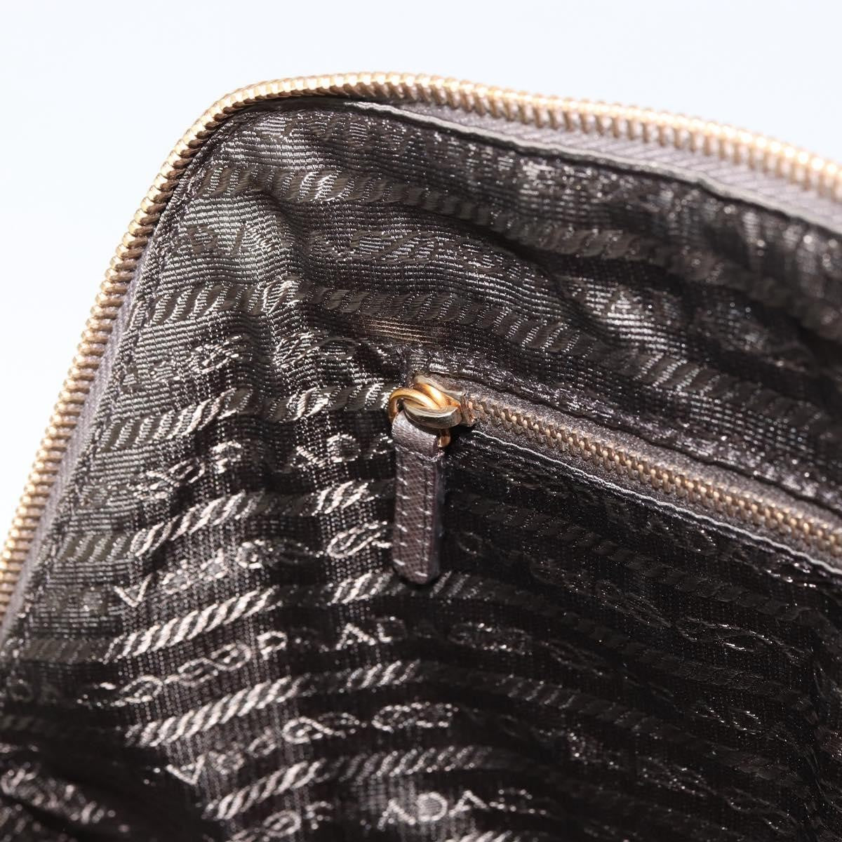 Prada Promenade Bag Saffiano Leather, BROWN, LEATHER, Handbag