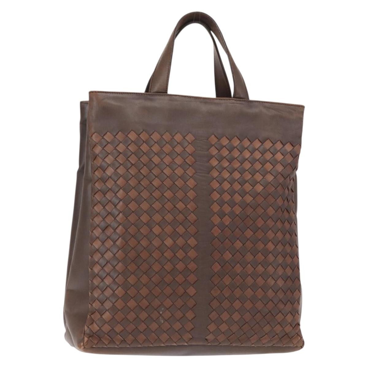 Bottega Veneta Tote Intrecciato Nappa, BROWN, LEATHER, Tote bag