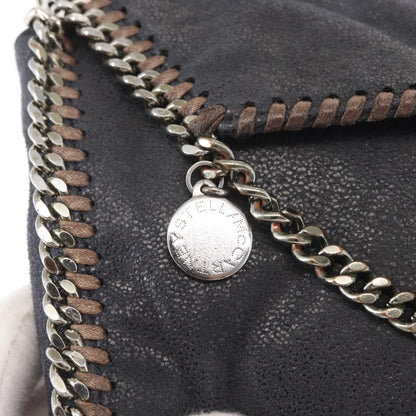 Stella McCartney Falabella Fold Over Crossbody Bag Shaggy Deer, NAVY, POLYESTER, Shoulder bag