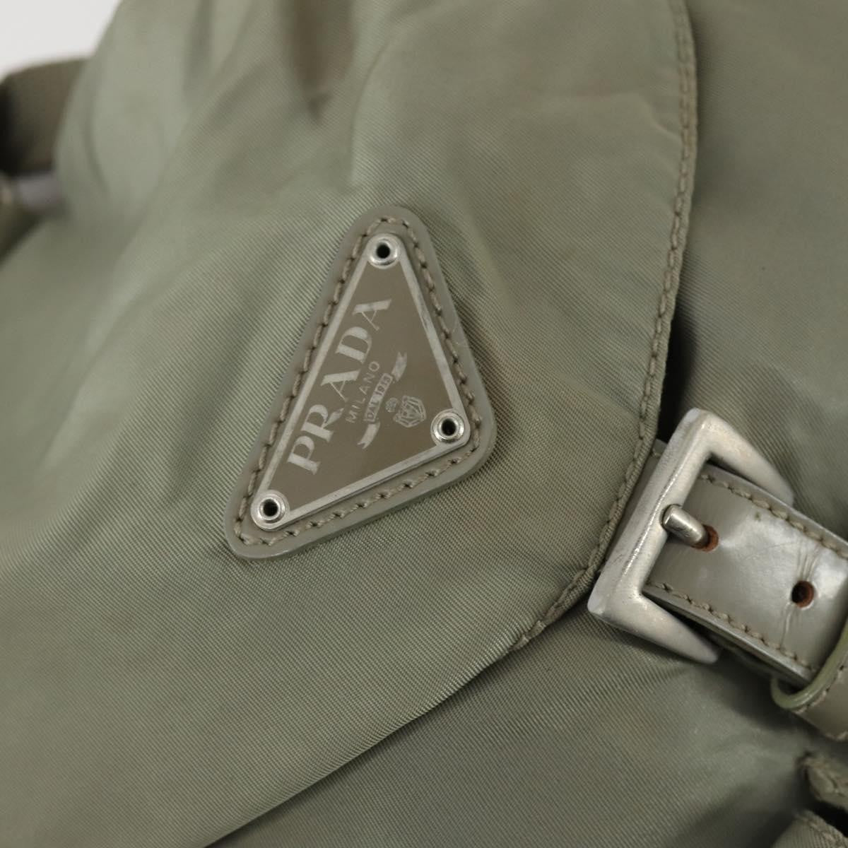 Prada Double Front Pocket Backpack Tessuto, BEIGE, NYLON, Backpack