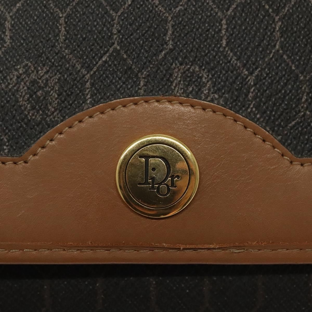 Christian Dior Vintage Honeycomb chain Canvas, BLACK, CANVAS, Handbag