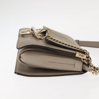 Chloe Faye Shoulder Bag Leather and Suede, BEIGE, SUEDE, Shoulder bag