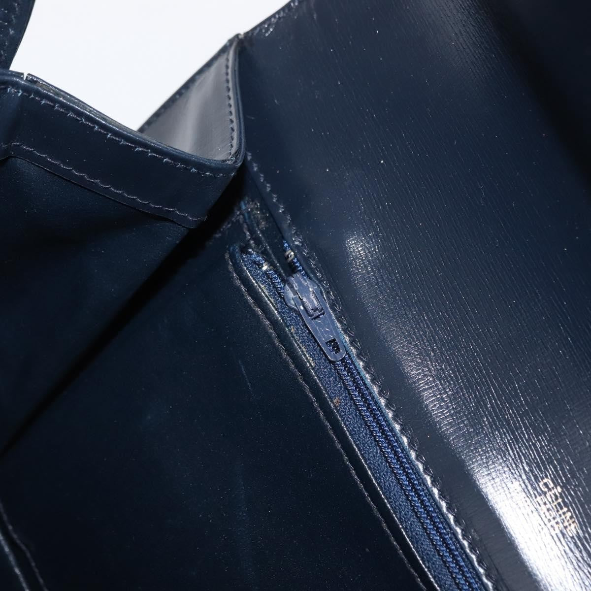 Celine C Sulky Shoulder bag Canvas and Leather, NAVY, CANVAS, Shoulder bag