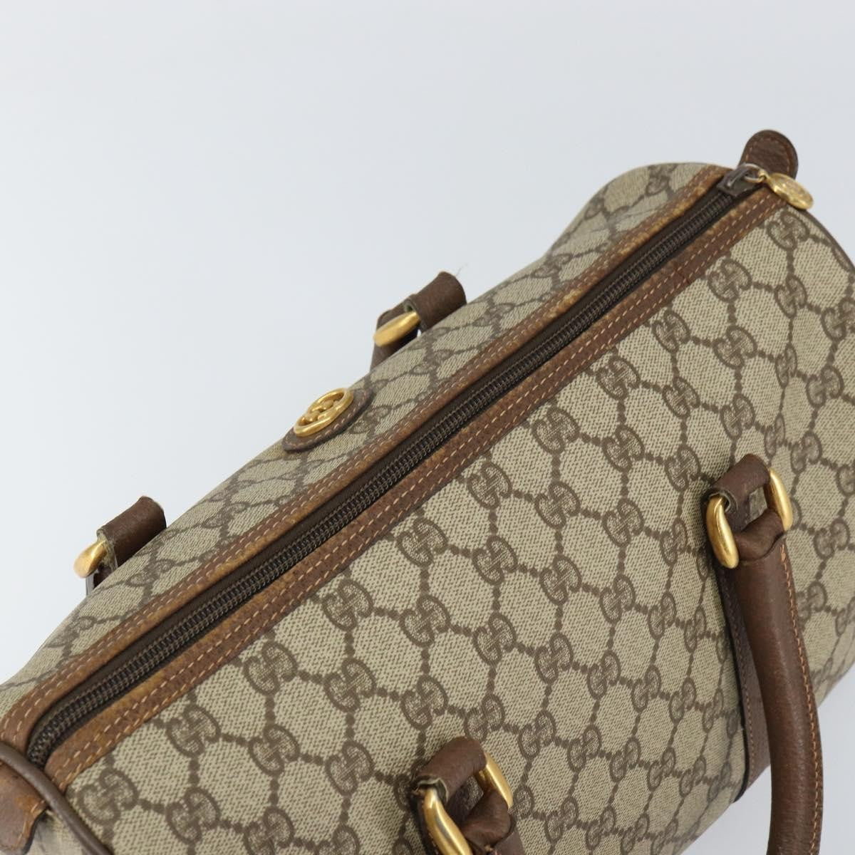Gucci Vintage Duffle Bag GG Coated Canvas, BEIGE, CANVAS, Travel bag