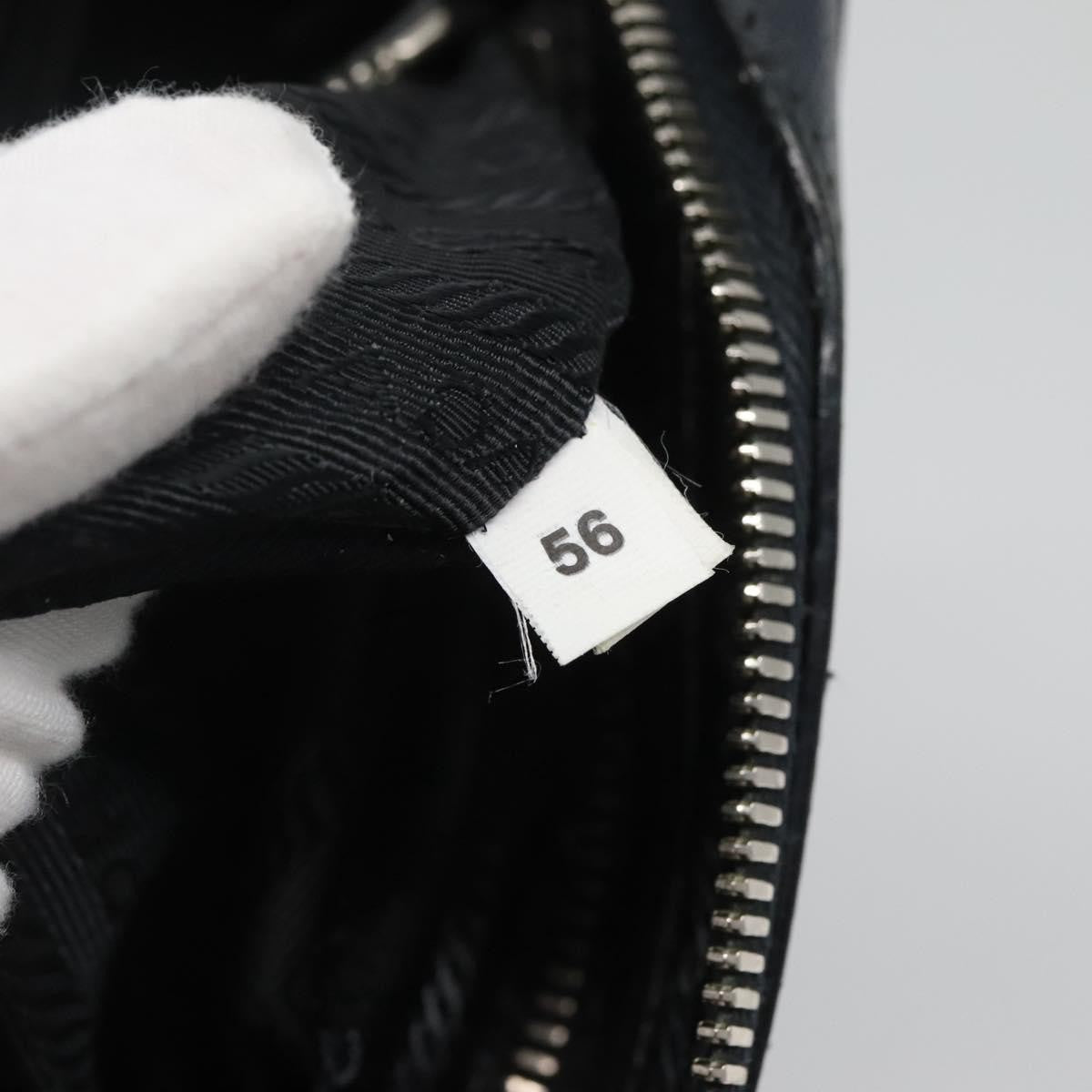 Prada Zip Pochette Saffiano Leather, NAVY, LEATHER, Clutche & pouche