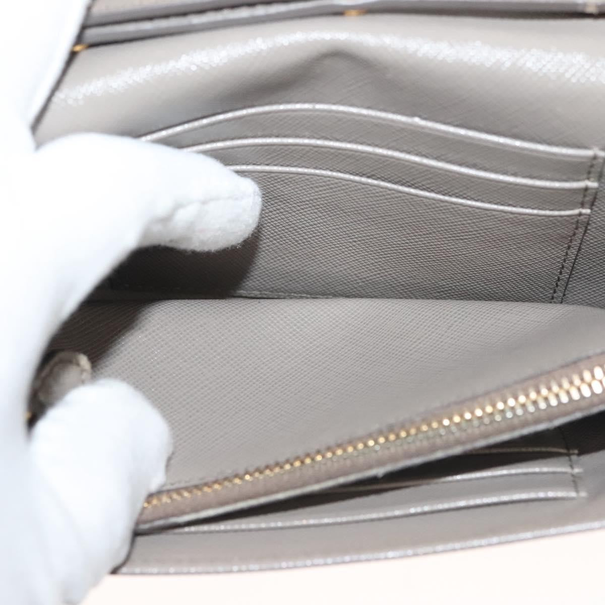 Prada Wallet on Strap Saffiano Leather, BEIGE, LEATHER, Shoulder bag