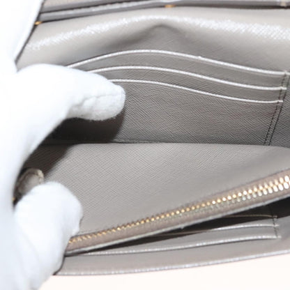 Prada Wallet on Strap Saffiano Leather, BEIGE, LEATHER, Shoulder bag