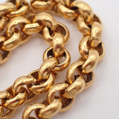 Chanel Vintage CC Heart Pendant Long Necklace Metal, Gold, Gold Plated, Necklace