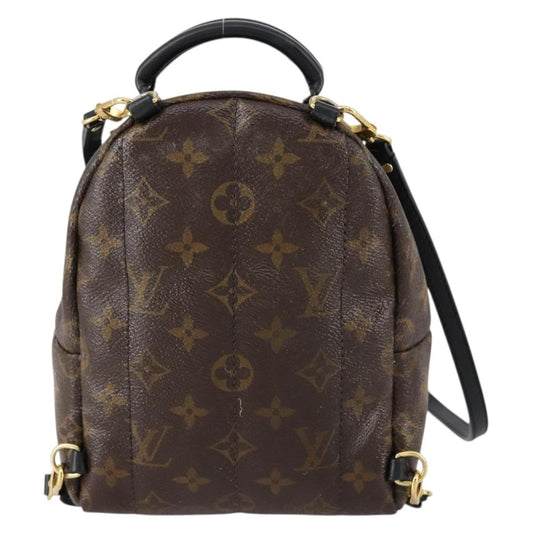 Louis Vuitton Palm Springs Backpack Monogram Canvas, BROWN, CANVAS, Backpack