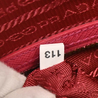 Prada Convertible Bowler Bag Saffiano Leather, PINK, LEATHER, Handbag