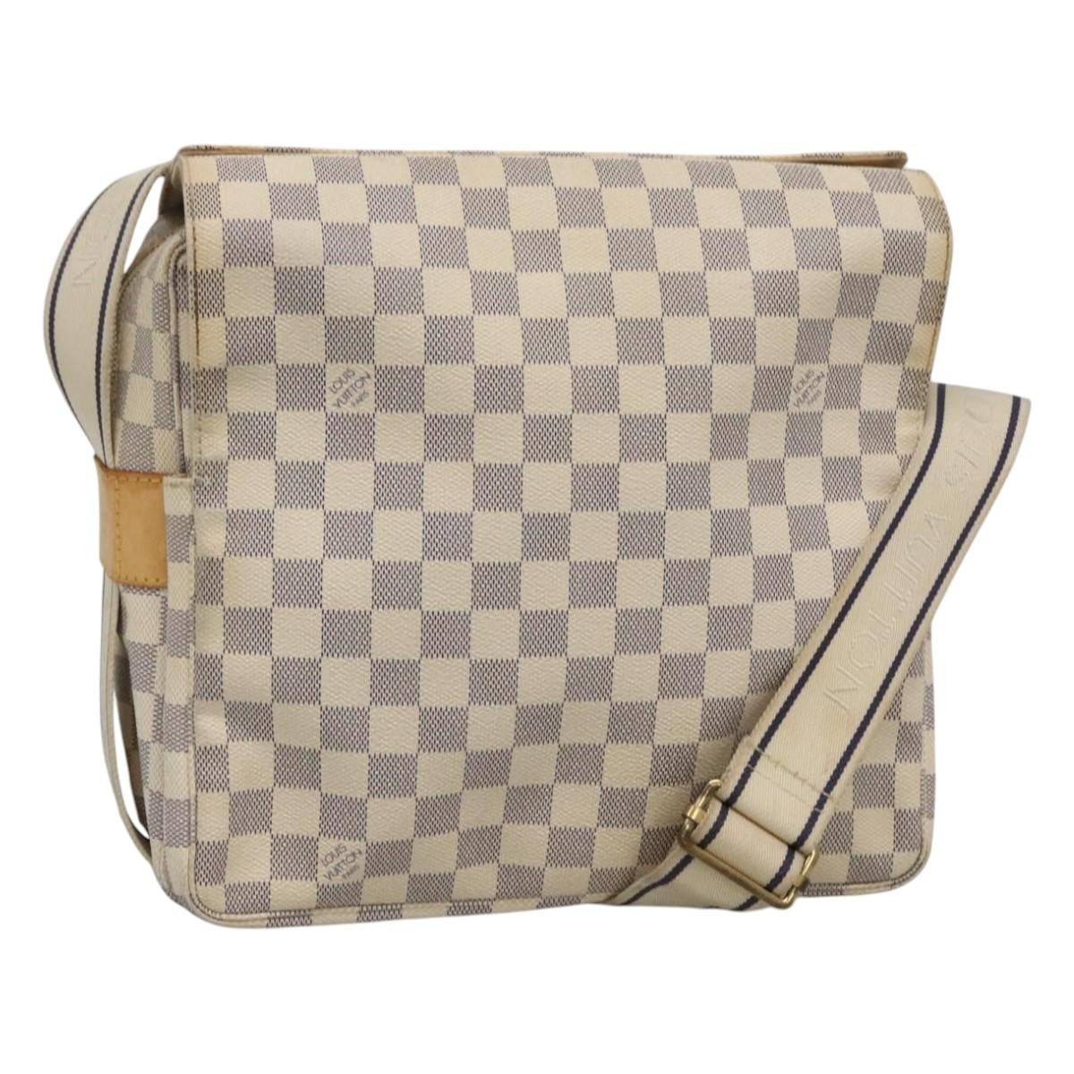 Louis Vuitton Naviglio Handbag Damier, WHITE, CANVAS, Shoulder bag