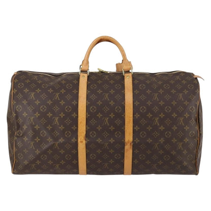 Louis Vuitton Keepall Bag Monogram Canvas, BROWN, CANVAS, Travel bag