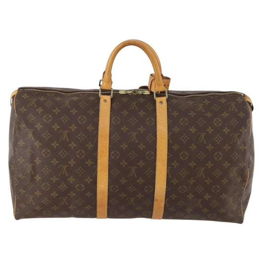 Louis Vuitton Keepall Bag Monogram Canvas, BROWN, CANVAS, Travel bag
