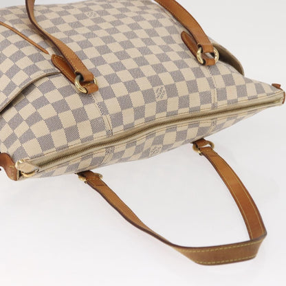 Louis Vuitton Totally Handbag Damier azur, WHITE, CANVAS, Tote bag