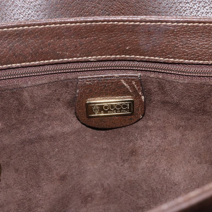 Gucci Vintage Shoulder Bag Leather, BROWN, LEATHER, Shoulder bag