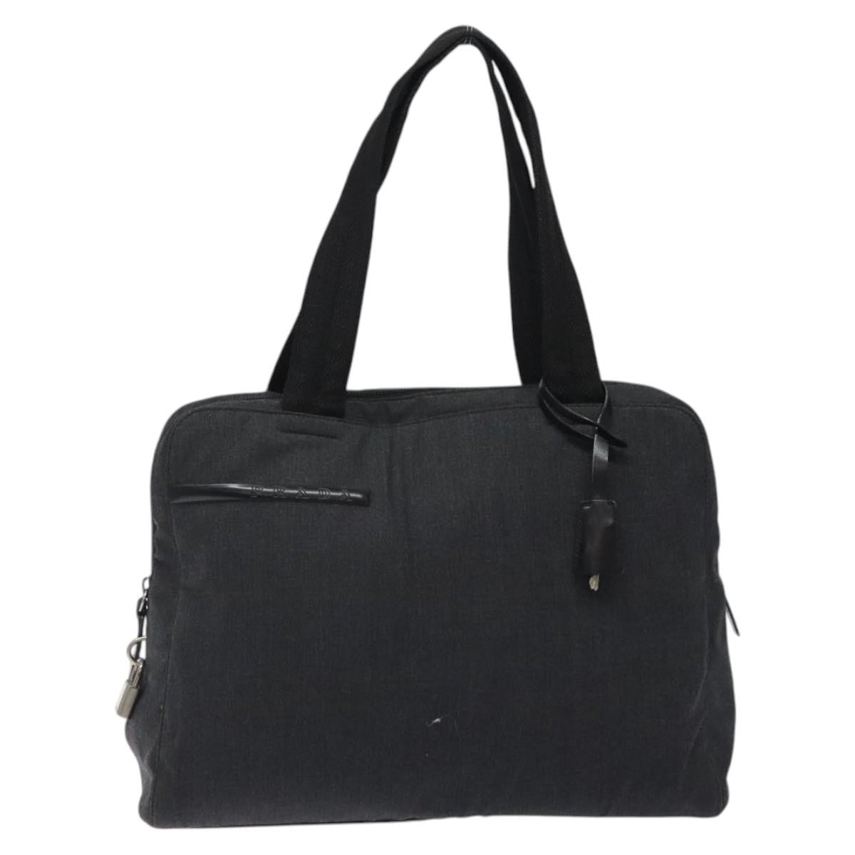 Prada Sport Zip Shoulder Bag Canvas, GRAY, CANVAS, Shoulder bag