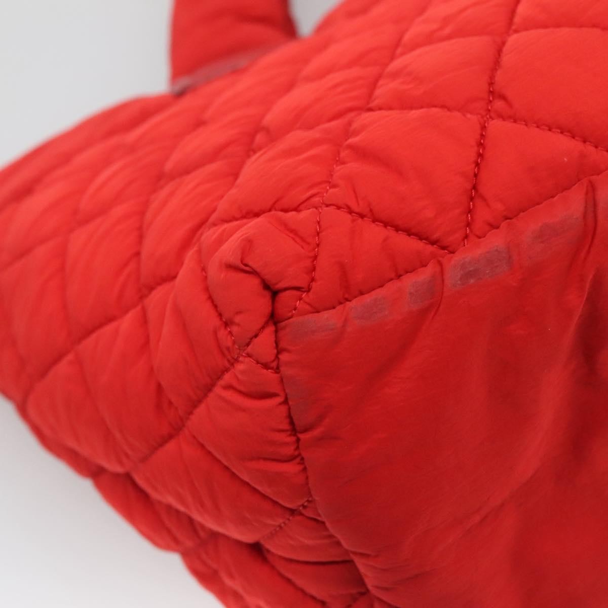 Chanel Coco Cocoon Reversible Tote Quilted Nylon, RED, NYLON, Tote bag