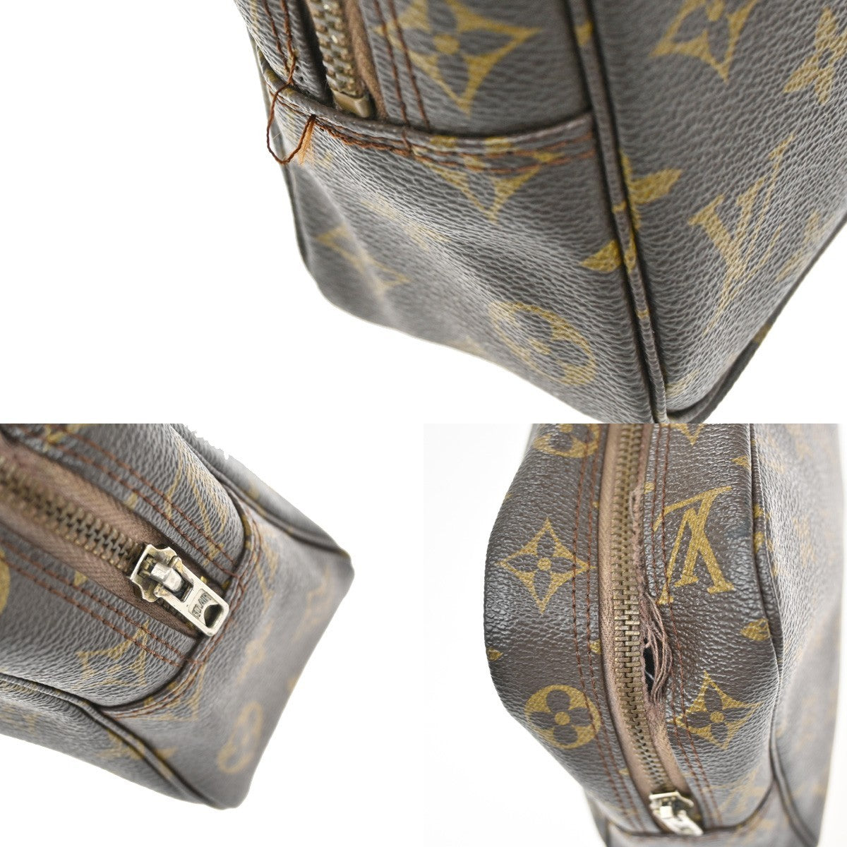 Louis Vuitton Trousse Toilette Monogram Canvas, BROWN, LEATHER, Clutche & pouche