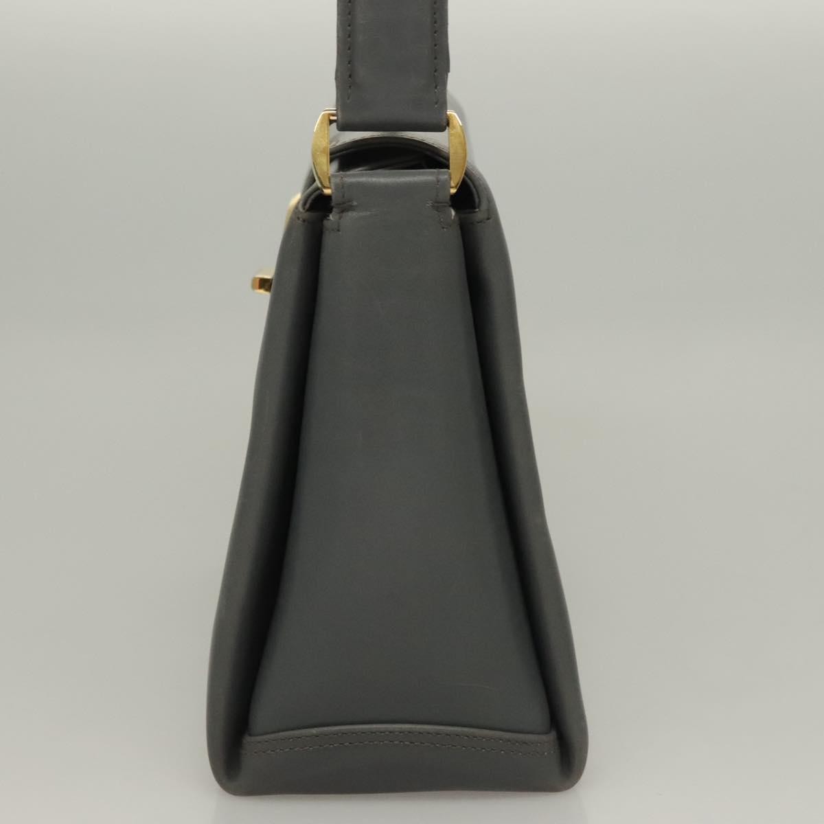 Gucci 1973 Top Handle Bag Leather, GRAY, LEATHER, Handbag