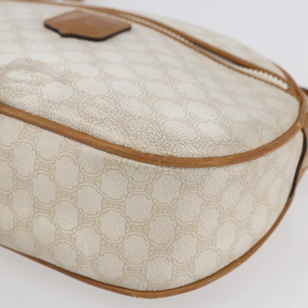 Celine Macadam Shoulder Bag PVC Leather, WHITE, PVC, Shoulder bag