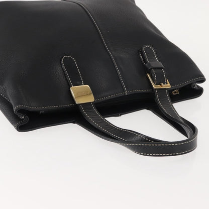 Burberry Vintage Handbag Leather, BLACK, LEATHER, Handbag