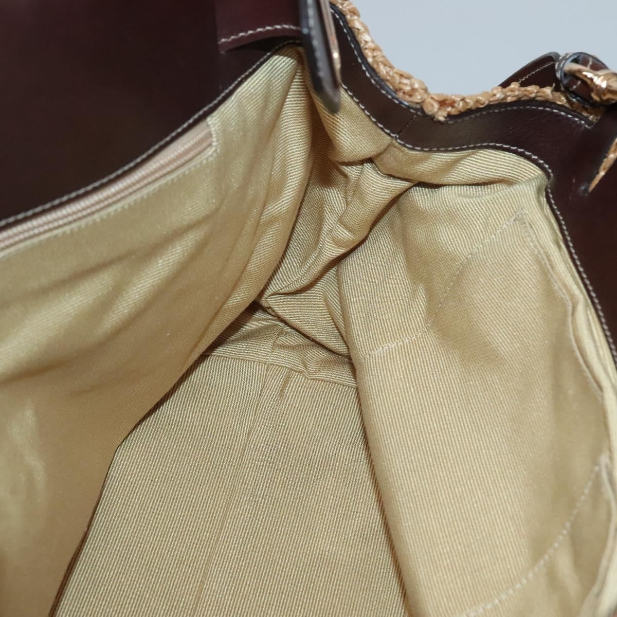 Salvatore Ferragamo Soft W Tote RAFFIA, BROWN, WOOD, Tote bag