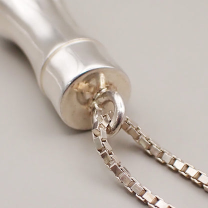 Gucci Bamboo Drop Pendant Necklace Sterling Silver, SILVER, STERLING_SILVER, Necklace