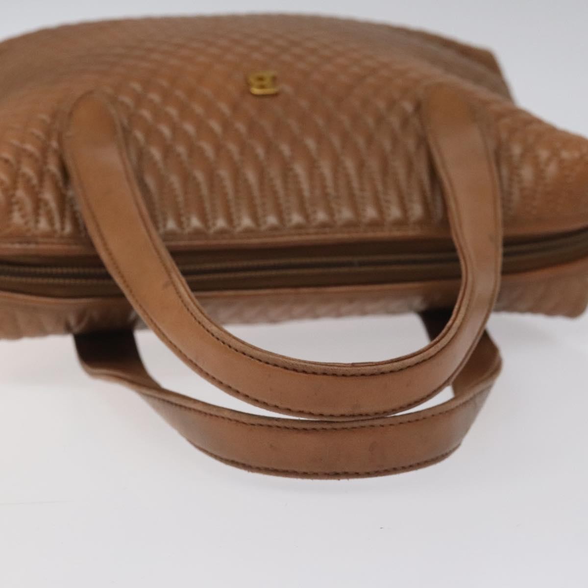 Bally Vintage Handbag Quilted Leather, Brown, Leather, Handbag