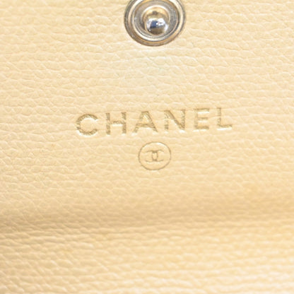 Chanel CC Trifold Flap Wallet Leather, BEIGE, LEATHER, Wallets