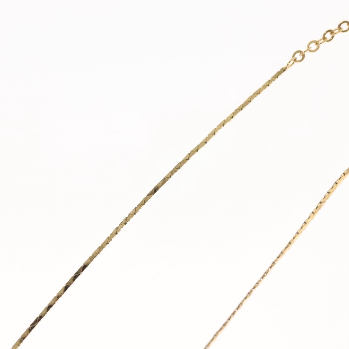 Christian Dior Logo Heart Pendant Necklace Metal with Crystal, GOLD, METAL, Necklace