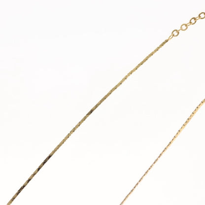 Christian Dior Logo Heart Pendant Necklace Metal with Crystal, GOLD, METAL, Necklace