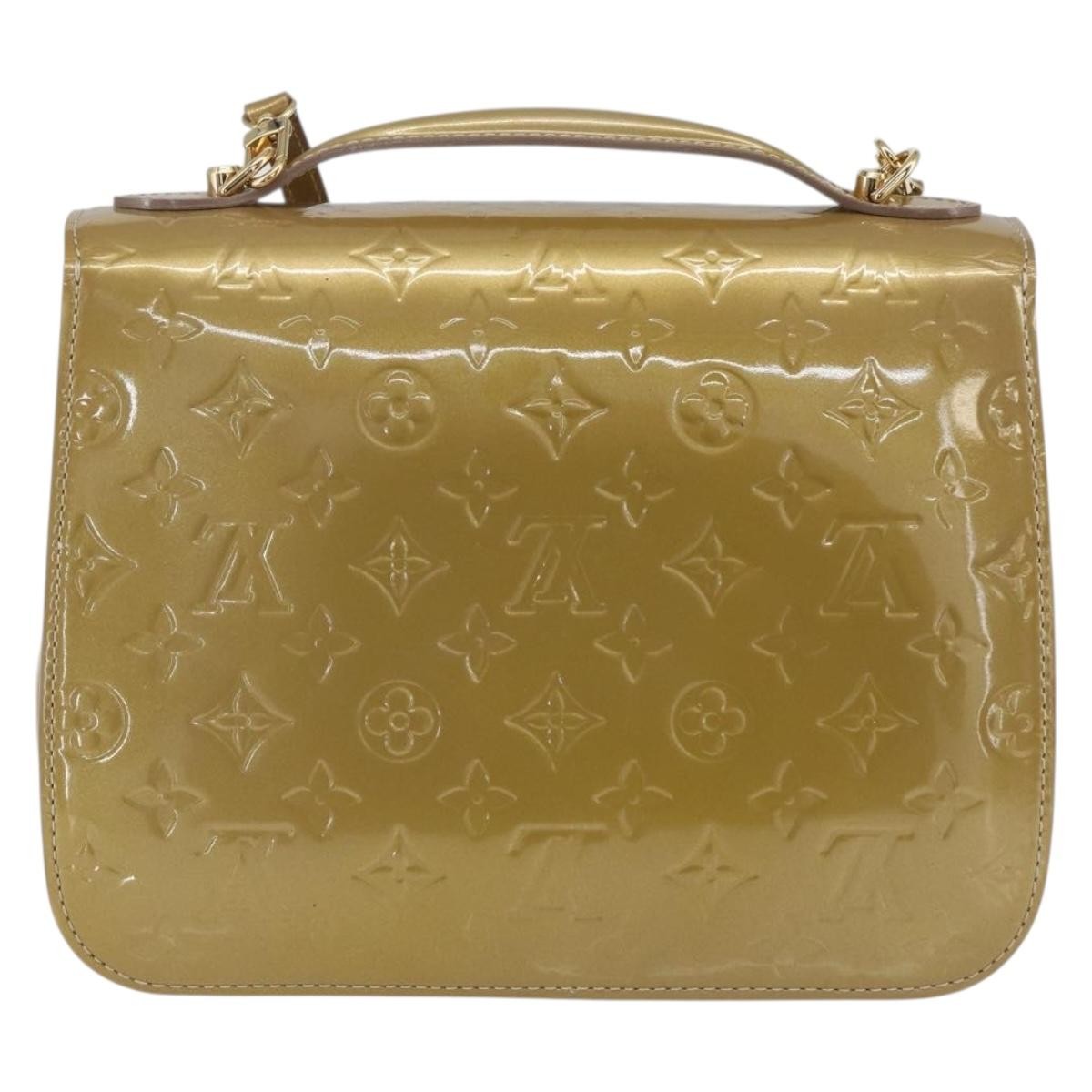 Louis Vuitton Mirada Handbag Monogram Vernis, BEIGE, PATENT_LEATHER, Handbag