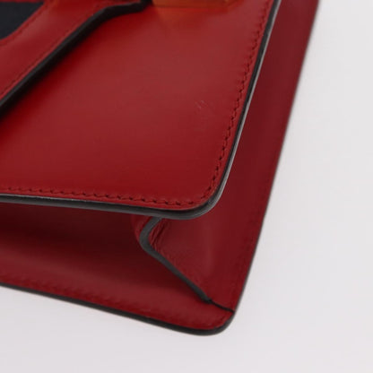 Gucci Sylvie Chain Shoulder Bag Leather, RED, LEATHER, Shoulder bag