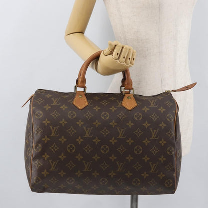 Louis Vuitton Speedy Handbag Monogram Canvas, Brown, Canvas, Handbag