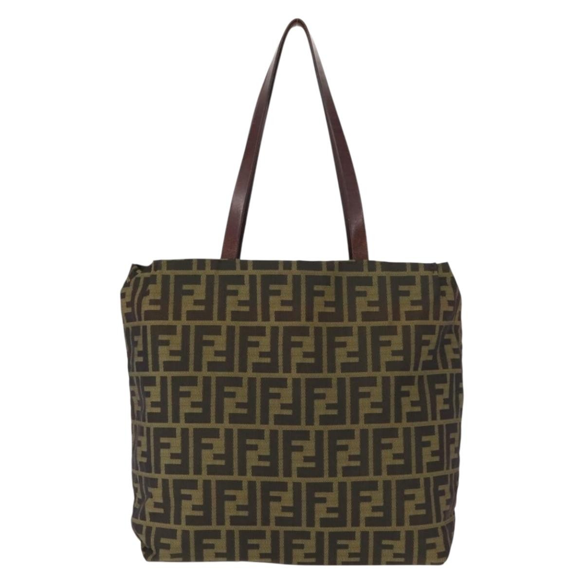 Fendi Zucca Tote bag FF motif, BROWN, CANVAS, Tote bag