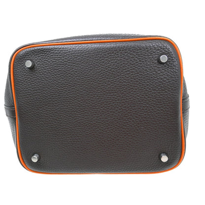 Hermes Picotin Bag Clemence, Brown, Leather, Handbag