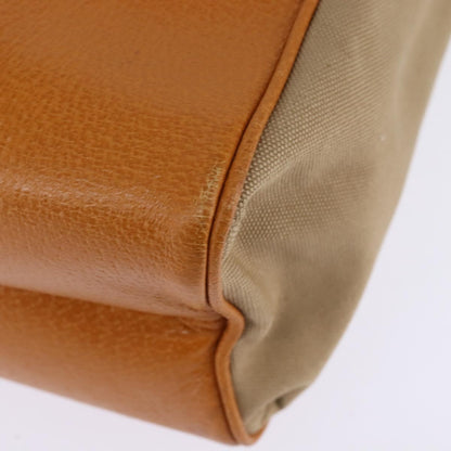 Prada Lux Convertible Open Tote Canvas and leather, BEIGE, CANVAS, Tote bag