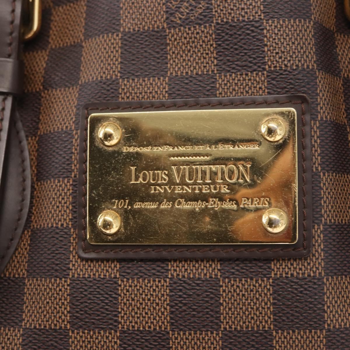 Louis Vuitton Hampstead Handbag Damier, BROWN, CANVAS, Tote bag