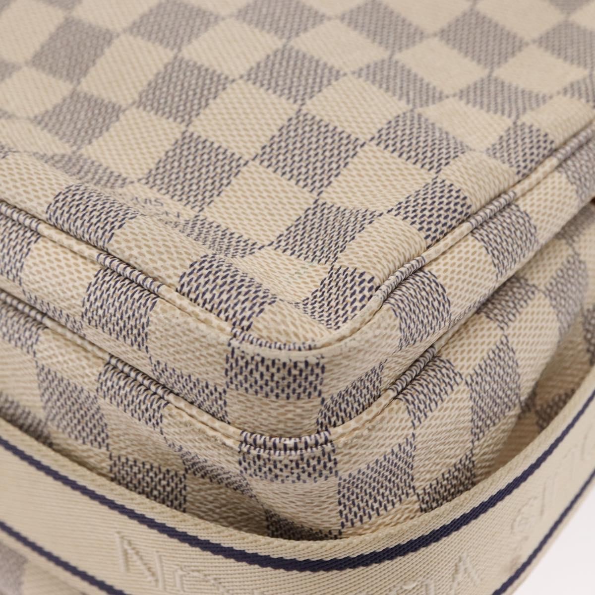 Louis Vuitton Naviglio Handbag Damier, WHITE, CANVAS, Shoulder bag
