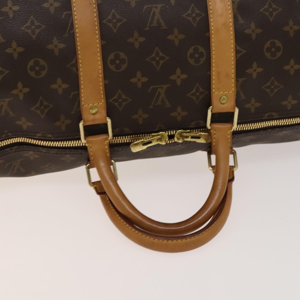 Louis Vuitton Keepall Bag Monogram Canvas, BROWN, CANVAS, Travel bag