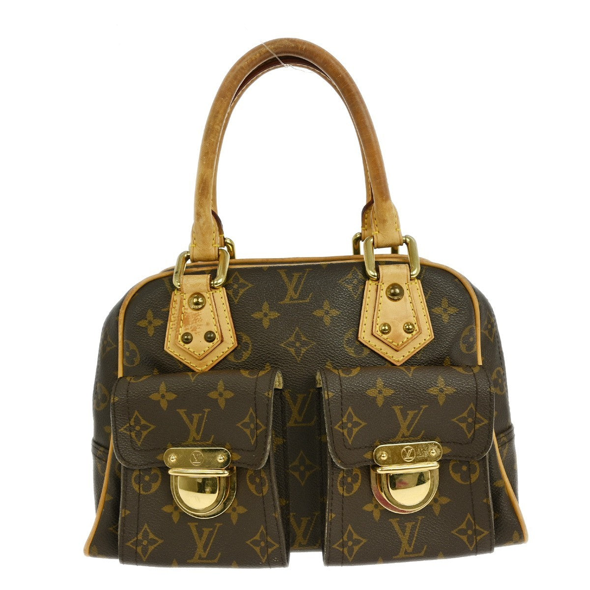 Louis Vuitton Manhattan Handbag Monogram Canvas, BROWN, CANVAS, Handbag