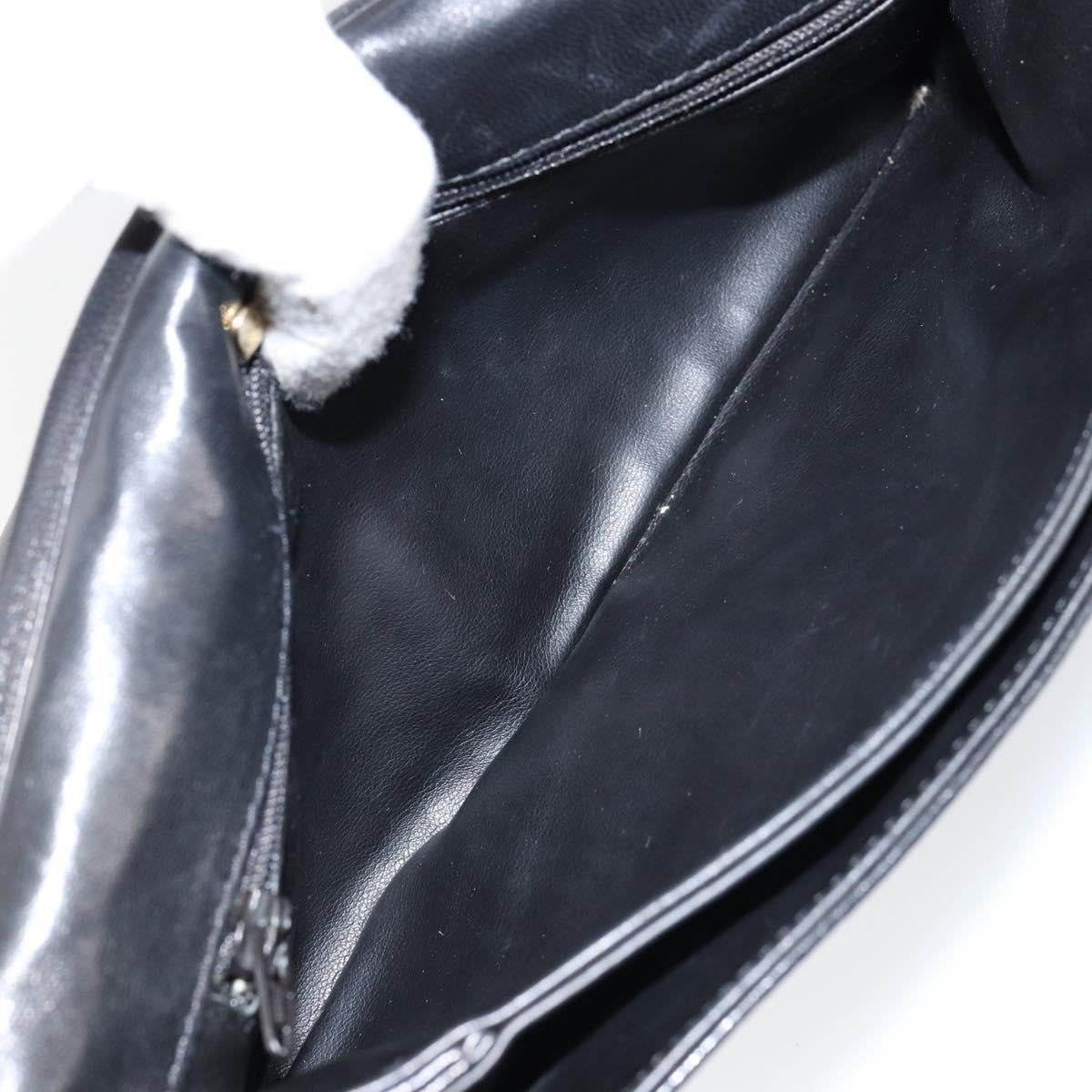 Bally Vintage Chain Shoulder Bag Quilted Leather, BLACK, LEATHER, Shoulder bag