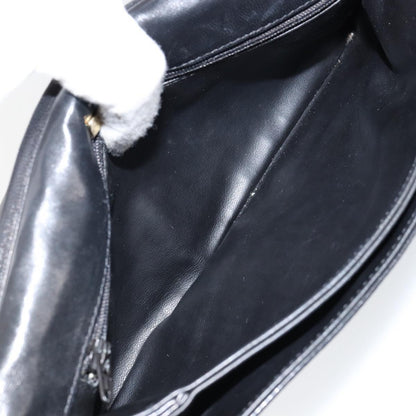 Bally Vintage Chain Shoulder Bag Quilted Leather, BLACK, LEATHER, Shoulder bag