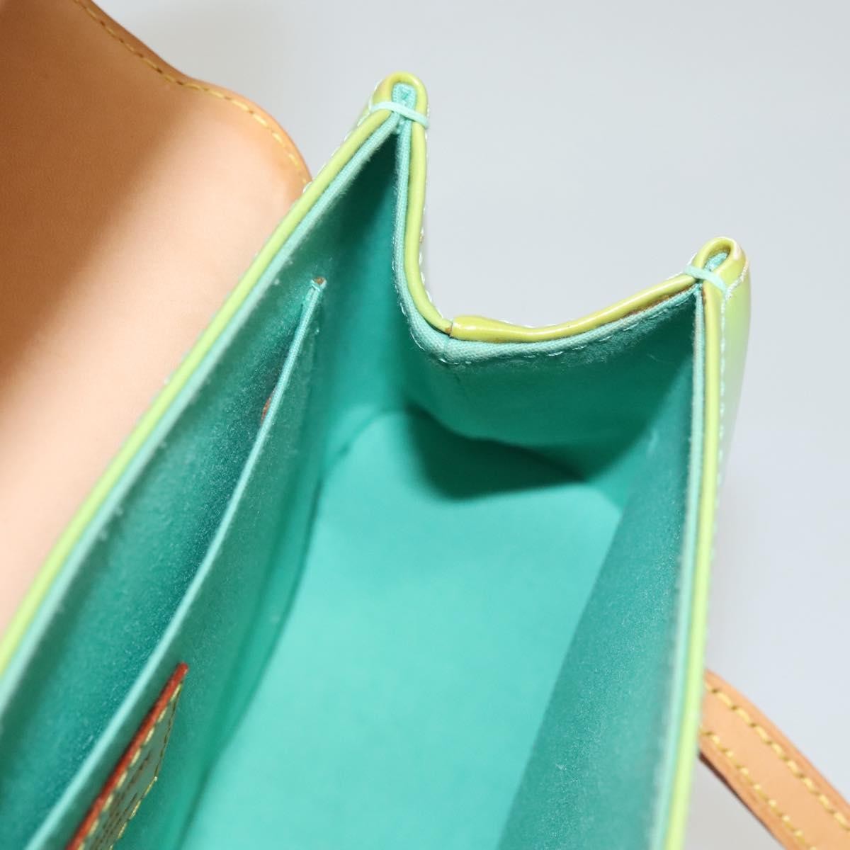 Louis Vuitton Biscayne Bay Handbag Monogram Vernis, GREEN, PATENT_LEATHER, Handbag