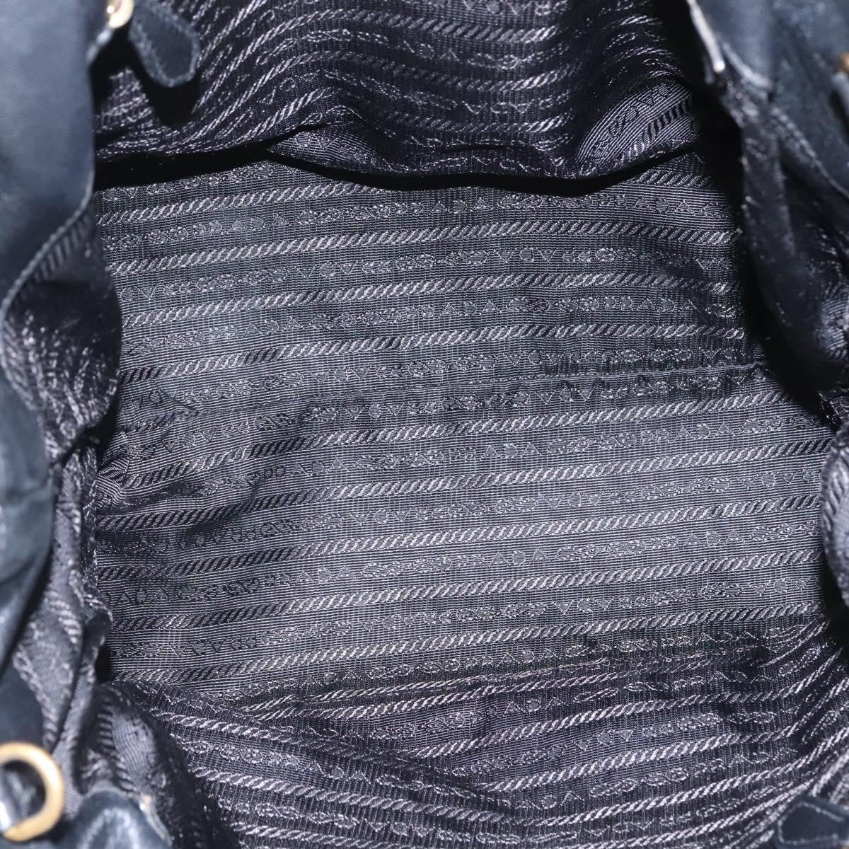 Prada Gaufre Ribbon handbag Leather, BLACK, LEATHER, Tote bag