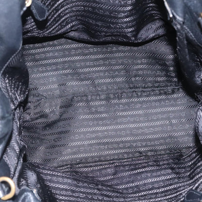 Prada Gaufre Ribbon handbag Leather, BLACK, LEATHER, Tote bag